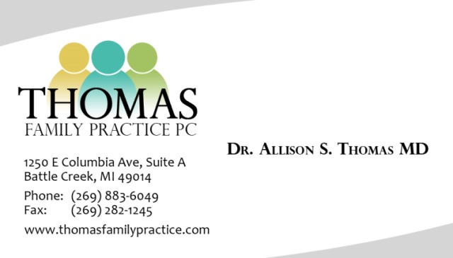 Thomas Family Practice Business Card